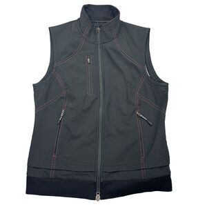 Zero Restriction Vest Womens M Black Full Zip Softshell Pockets Golf Jacket